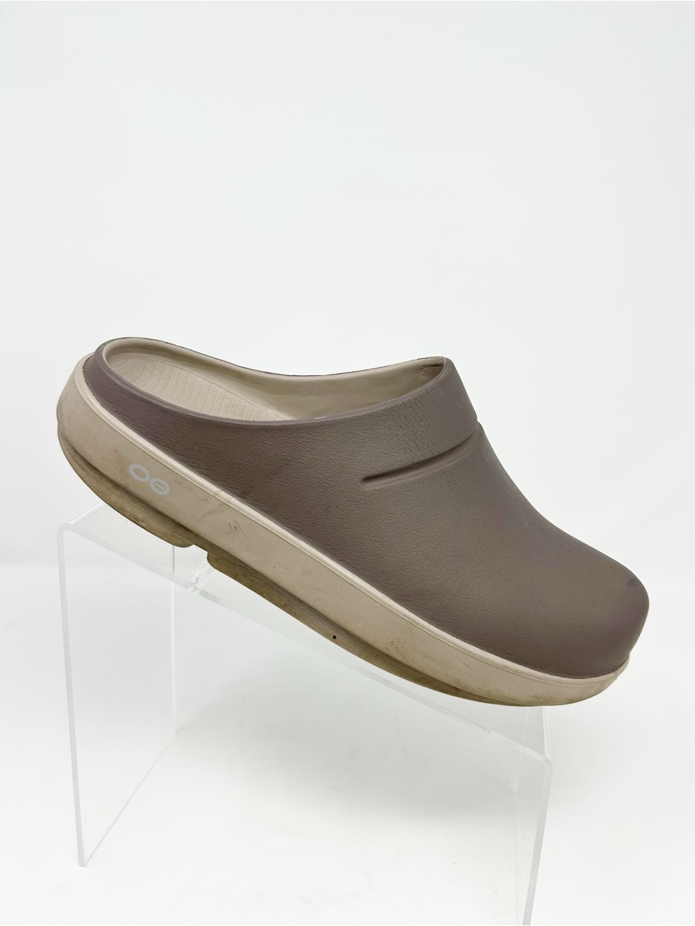 OOFOS OOcloog Recovery Clog Slip-On Shoes Portobello Brown/Beige Unisex Size 9